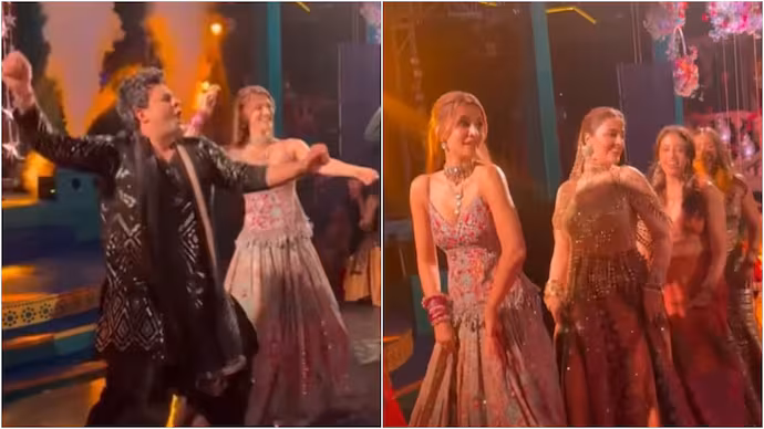 Kriti Sanon joins friends for a fun dance at Nupur-Stebin's sangeet. Watch