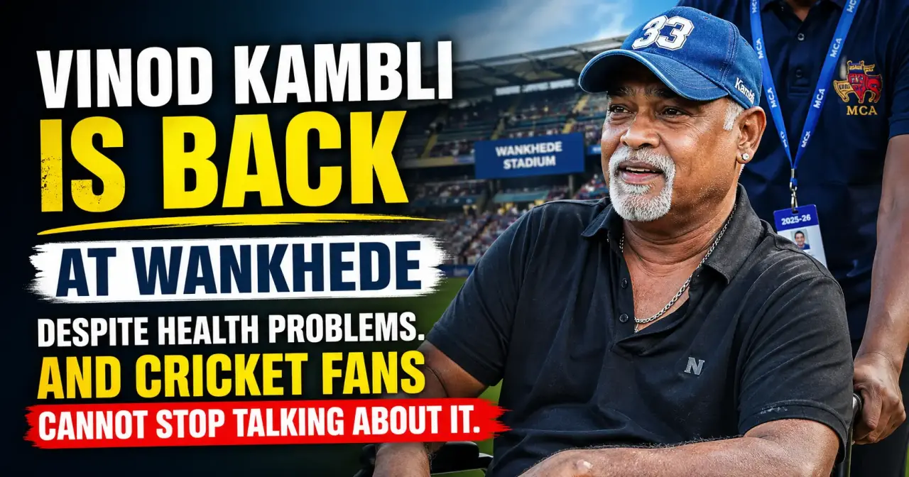 Vinod Kambli Is Back at Wankhede Despite Health Problems. And Cricket Fans Cannot Stop Talking About It.