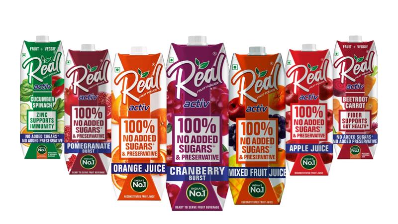 Stay Refreshed and Hydrated this Summer with Dabur Réal Activ – Real Fruit Goodness with no Added Sugar and no added preservatives