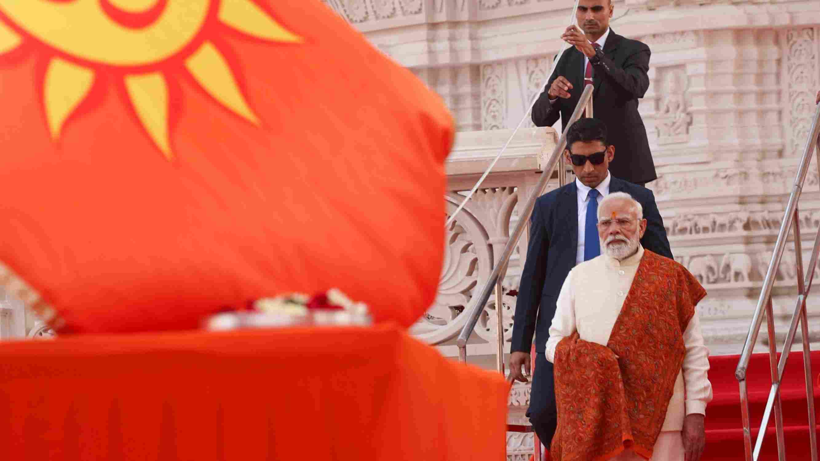 PM says generations-old pain is finally being healed as Ram Mandir flag is hoisted
