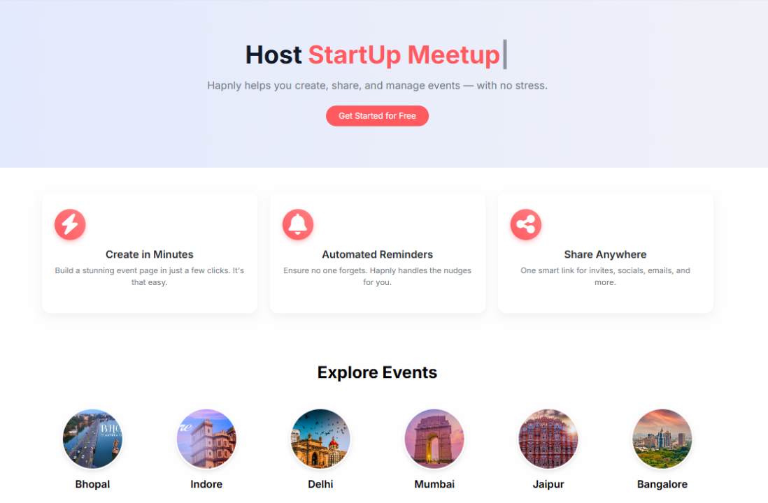 Hapnly: A Smart, Modern Platform to Simplify Event Planning and Ticketing 