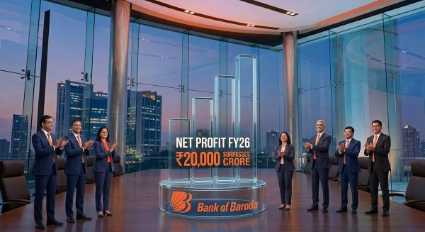 Bank of Baroda Achieves Milestone: Global Business Crosses ₹30 Lakh Crore; Net Profit Surpasses ₹20,000 Crore in FY26